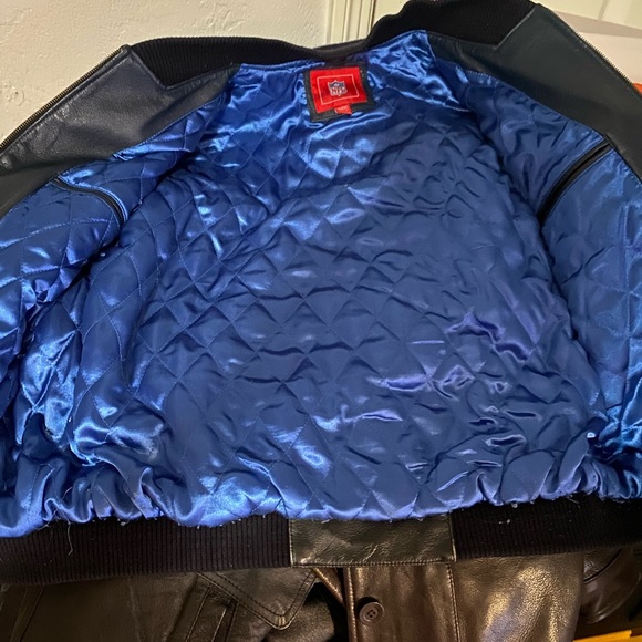 NFL Authentic Vintage Broncos Denver Broncos Leather Jacket Size Small - Picture 8 of 9